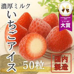 【濃厚】いちご練乳アイス 50粒 苺 イチゴ 春摘み アイスクリーム デザート スイーツ ギフト 贈答 ギフト プレゼント お祝い ご褒美 いちご   お菓子 食品 果物 フルーツ