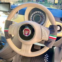 No.365  FIAT ステアリングカバー2点セット　ハンドメイド