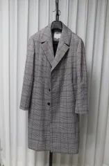 ZIOSONGZIO レッド チェック ハーフダブル コート 100