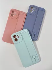 〇 iPhone12 ケース ベルト付き 落下防止 TPU カバー スタンド 軽い シンプル 衝撃吸収 ソフトカバー iPhoneスマホケース ベルト付き ケース 安い apple スマホ保護 アイフォン 大人可愛い レディース プレゼント 女性