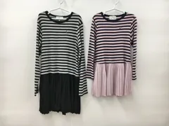 クミキョク kumikyoku 組曲 ワンピース L/120-130 TL/150-160 ボーダー 2点まとめ売り 2502WS168