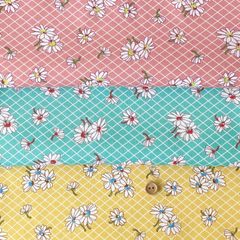 Ka's favorite feedsack collection マーガレットonバイヤス格子　ピンク
