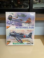 プラモデル　戦闘機　世界の戦闘機　オールインワンキット　MITSUBISHI　A5M4　九六式四号艦上戦闘機　RAIDEN　JACK　MITSUBISHI　J2M3　傑作局地戦闘機　雷電二一型　1/72　ニチモ