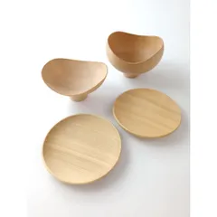 【山中漆器　喜八工房　4.8寸\"百合形　銘々皿×5客】天然木製　金毛彫 未使用品 01_4d47528c-3dfe-43f3-b090-