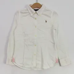 ラルフローレン 長袖シャツ コットン100% ブランド トップス 白 キッズ 男の子用 120サイズ ホワイト RALPH LAUREN 【中古】