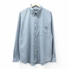XL/古着 長袖 シャツ メンズ ロング丈 ボタンダウン グレー系他 チェック 25sep08 中古 トップス