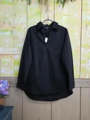 黒 アシンメトリー シャツ