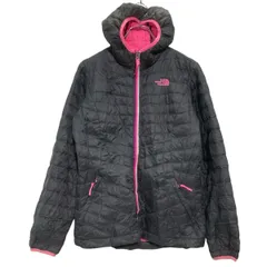 THE NORTH FACE 中綿 ナイロンジャケット キッズ L 150～ ブラック ピンク ノースフェイス 古着卸 アメリカ仕入 a702-7440