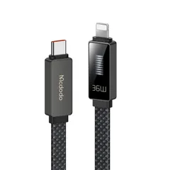 【数量限定】デュアルコア保護チップ内蔵 高速データ転送 i-Phone充電ケーブル 亜鉛合金シェル PD急速充電 高耐久ナイロン編み 36W Type-C リズムスクリーン表示 to ライトニングケーブル ライトニングケーブル PDケーブル 1.2m i-Ph