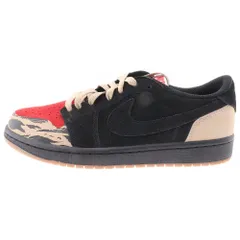NIKE (ナイキ) ×SOLE FLY AIR JORDAN 1 LOW OG SP DN3400-001 ソールフライ エアジョーダン1 ローカットスニーカー ブラック/レッド US8.5/26.5cm