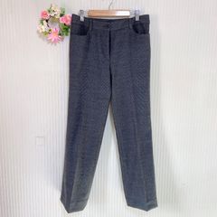 4312 ー大特価ー 良品★ 【ジョルジュレッシュ】 GEORGES RECH レディース ウール混スラックス ズボン (M) グレー ポケット フォーマル ビジネス LOT43
