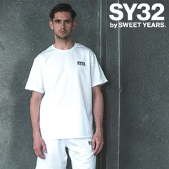 SY32 by SWEET YEARS / エンボスロゴ ギアTシャツ / emboss logo tee / ホワイト