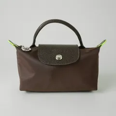 新品 ロンシャン LONGCHAMP ポーチ ル プリアージュ グリーン ハンドル付きポーチ モカ