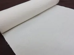 P40323　紬　白生地　新古品　反物　真綿紬　ｃ