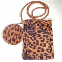 レオパード　ヒョウ柄　サコッシュ　斜め掛けポーチ　ミニ　ショルダーバッグ　　　　　　　…e.s