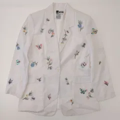 デッドストック　あのちゃん　着用　花柄　蝶柄　ジャケット　ホワイト