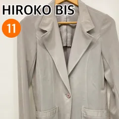 HIROKO BIS ヒロコビス アウター 長袖 ジャケット グレー レディース 11サイズ 【CT1758】