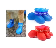 ペットシューズ シリコン素材 ドッグブーツ 犬用 レインシューズ 防水 ドッグシューズ 丈夫 滑り止め 雨の日 梅雨対策 ドッグブーツ 肉球保護 暑さ対策 履きやすい 軽量 柔らか 犬靴 介護 足保護