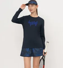 【新品】le coq sportif(ルコック) ルコックスポルティフ シンプル長袖ティーシャツ　サンスクリーン（日差しブロック） テニス 長袖シャツ レディース 吸汗速乾 UVカット 遮熱 クーリング効果 吸汗速乾 LN4FLT20L ネイビー