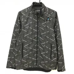 【美品】カッパ ジャケット グレー×白 総柄 裏地メッシュ メンズ L ゴルフウェア Kappa