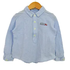 ファミリア ポロシャツ トップス 長袖 コットン キッズ 男の子用 100サイズ ブルー Familiar 【中古】
