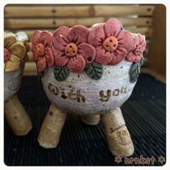 ＊＊完売＊＊   No.28-3 ❁韓国より直輸入❁ 中鉢1点2000円＊組合せ自由＊2点目より送料一律700円＊高級＊韓国鉢＊作家＊一点物 オリジナル作品＊多肉植物＊プレゼントにもぜひ＊