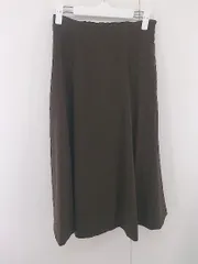 ◇ le.coeur blanc ルクールブラン バックゴム ロング フレア スカート サイズ38 ダークブラウン系 レディース E  【1305010010971】