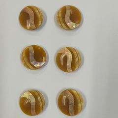 ベージュ系の蝶貝入りボタン23ミリ