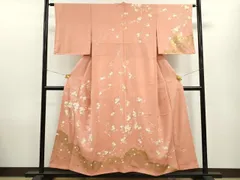 平和屋着物●訪問着　枝垂れ桜文　金彩　鈴乃屋扱い　正絹　逸品　未使用　CAAV9349ze
