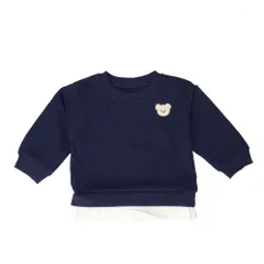 ☆ ネイビー ☆ 80cm ☆ ベビー トップス トレーナー くま 上下セット ysbaby5508 ベビー服 かわいい スウェット上下 スウェットセット トレーナー パンツ ズボン 長袖 トップス 男女兼用 パジャマ ルームウェア 男の子 女の子