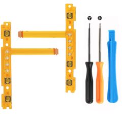 【即納】交換用SL NS Switch用 S R左右同期ボタンリボンフレックスケーブルセット2個 修理ツール付き