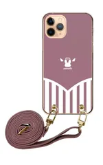 Galaxy S21 5G SC-51B SCG09 ギャラクシーS21 スマホケース スマホショルダー エンジェル 天使 ガーリー ストライプ かわいい レザーベルト ストラップ 調節可能 130cm  カラー05