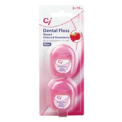 Ciフロス ミニタイプ ワックス・チェリー＆ストロベリー / 1パック（10m×2個入り）