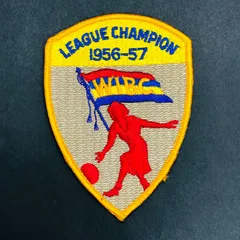 ビンテージ ワッペン 『 ボウリング チャンピオン 』 アメリカ 当時物 USA 古着 ハンドメイド 素材 ワークシャツ ツナギ 帽子 ビンテージ パッチ (WAP020)