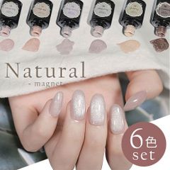 [Free Shipping] Magnetic Nail Polish - Natural Skin Tone Colors - Gel Nails - Clear Colors - Nail Polish - Nail Art Gel - Gel Nail Supplies - Nail Art - Nail Studio [Natural Magnetic Set of 6 Colors]