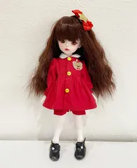 JANAYA ハンドメイド　幼SD服　赤色洋服4点セット　翌日発送