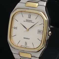SEIKO デイト シルバー ラウンド ゴールド メンズ 腕時計 972 - メルカリ