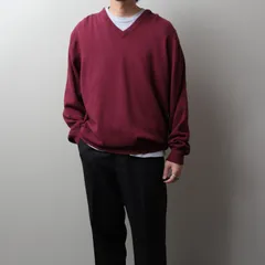 90~00's L.L.Bean Cotton Knit V-Neck Sweater エルエルビーン 142047