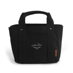 [スタイルオンバッグ] ミニトートバッグ レデイ―ス トートバッグ キャンバス 3つ仕切り (ブラック) [並行輸入品] [ブラック]