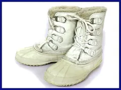 カナダ製ビンテージ品★ソレル/SOREL【24.5-25.0-25.5程度/白】重厚本革スノーブーツ◆2@B89<sale>