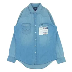 Wrangler ラングラー WM1027 127MW Western Shirts デニム ウエスタン シャツ 長袖 インディゴブルー系 XL【新古品】【未使用】【中古】
