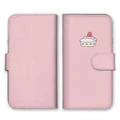 iPhone15 ケース 手帳型 iPhone 15 スマホケース 携帯ケース ショートケーキ ケーキ 苺 スイーツ デザート 可愛い シュール 面白い シンプル イラスト カラー01