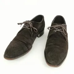タケオキクチ TAKEO KIKUCHI スウェード レザー ストレートチップ ドレスシューズ ビジネスシューズ 25.5cm ダークブラウンのサムネイル