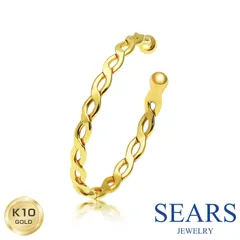 [シアーズ]  イヤーカフ レディース K10 地金 ウェーブ  誕生日 プレゼント ゴールド ギフト ジュエリー