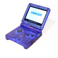 【メーカー直接仕入れ】ゲームボーイアドバンスSP IPS V7　ミッドナイトブルー　青　モデル　バックライト　OSDメニュー搭載　最新　レトロモード　色調変更　輝度変更　新品外装　GBA SP　任天堂　快適　色素数向上　クリア　モデル