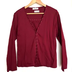 アンサンブル　カットソー　カーディガン　ワインレッド　LLサイズ　タグ付き　未使用