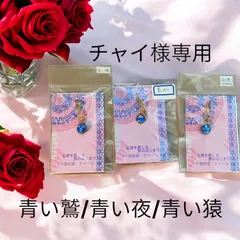 チャイさん専用【青い夜】【青いワシ】【青い猿】マヤ暦チャーム3点セット