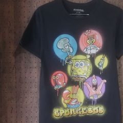 nickelodeon ニコロデオン　スポンジ・ボブ　複数キャラクター「SPONGE BOB」　プリントTシャツ　サイズＳ