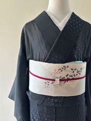 d*t様 紗袷 訪問着・名古屋帯セット 萩 身丈158cm 裄65 - メルカリ