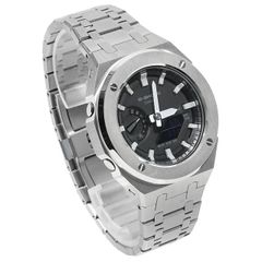 G-SHOCK GA2100 メタル カスタム カシオーク ブラック文字盤 ステンレス製バンド